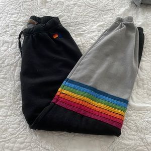Aviator Nation Rainbow 🌈 Stripe Sweats